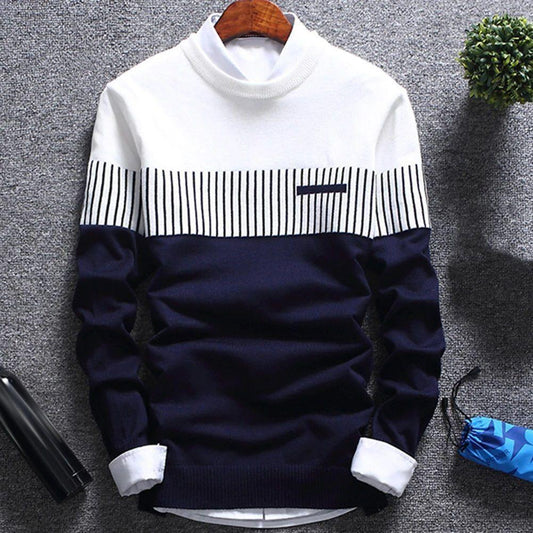 Cotton Blend Color Block Full Sleeves T-Shirt