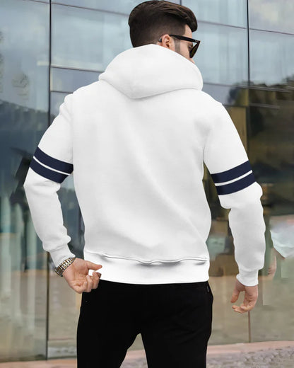 mens white hooded Sweatshirt