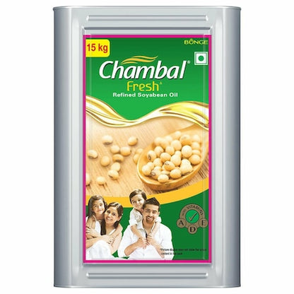 Chambal Fresh Refined Soyabean Oil Tin 15 kg